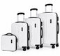Set 4 Valigie da Viaggio Rigide + Beauty Case Trolley 4 Ruote 360 con Chiusura