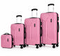 Set 4 Valigie da Viaggio Rigide + Beauty Case Trolley 4 Ruote 360 con Chiusura