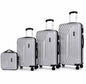Set 4 Valigie da Viaggio Rigide + Beauty Case Trolley 4 Ruote 360 con Chiusura