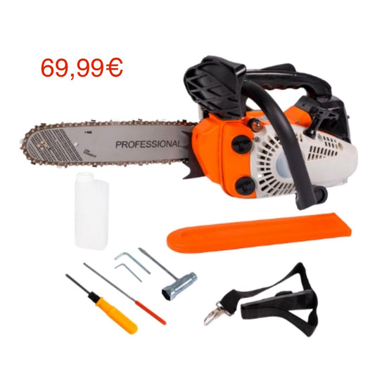 Motosega a scoppio 25cc lama 25cm potatura taglio con copricatena