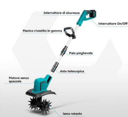 Motozappa a batteria Motozappa Elettrica Motore brushless regolabile
