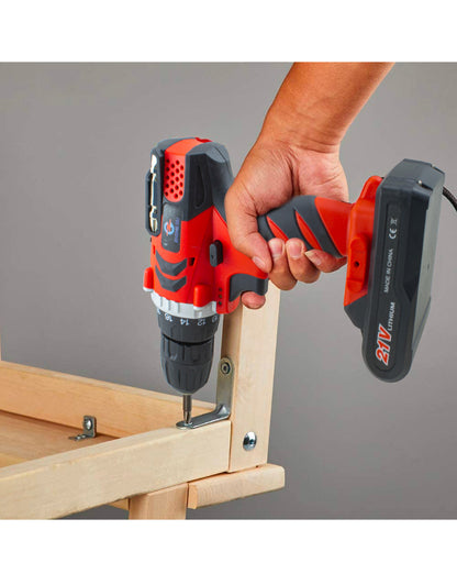 TRAPANO AVVITATORE DOPPIA BATTERIA A LED 21V SENZA FILI COM VALIGETTA E ACCESSORI