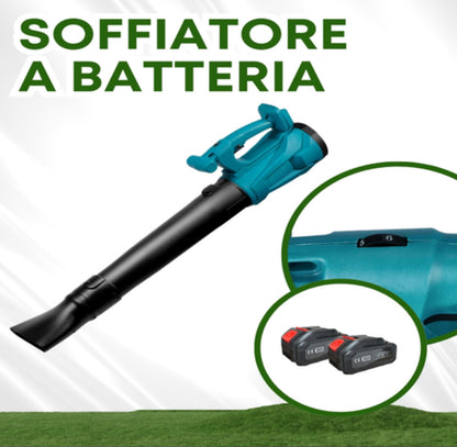 Soffiatore a Batteria Professionale Soffiatore per Foglie 2 Batterie 6 Velocita'