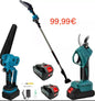 Kit 3in1 Forbici Potatura Elettrica Batteria 48V Asta Telescopica Motosega da 6"