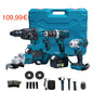 Kit 4 in 1 Avvitatore + Avvitatore a Impulsi + Smerigliatrice + Tassellatore 88V