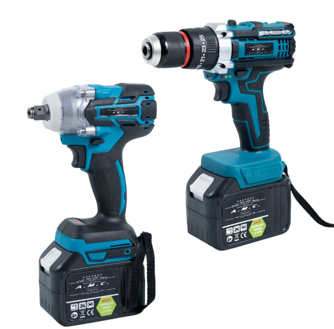 Kit 4 in 1 Avvitatore + Avvitatore a Impulsi + Smerigliatrice + Tassellatore 88V