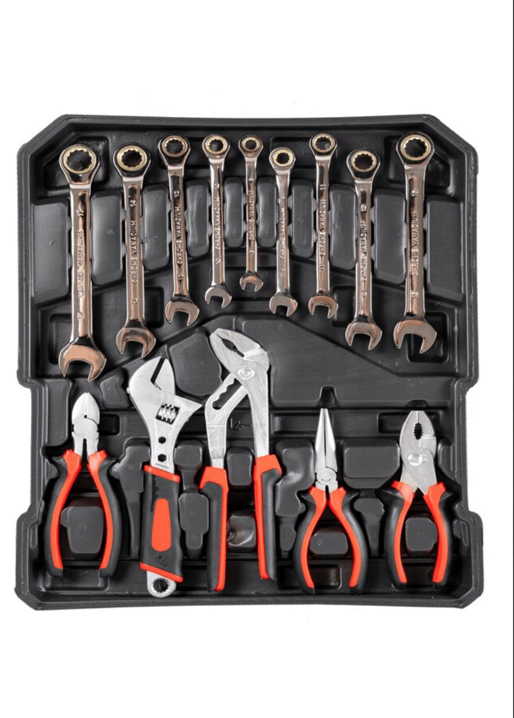 Cassetta Attrezzi Lavoro 849 PZ Valigia Completa Utensili Trolley Portautensili