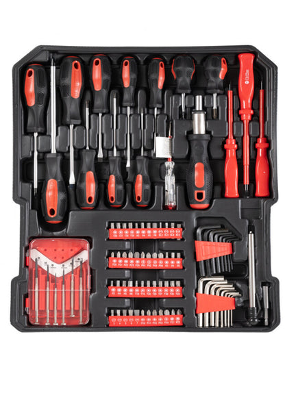 Cassetta Attrezzi Lavoro 849 PZ Valigia Completa Utensili Trolley Portautensili