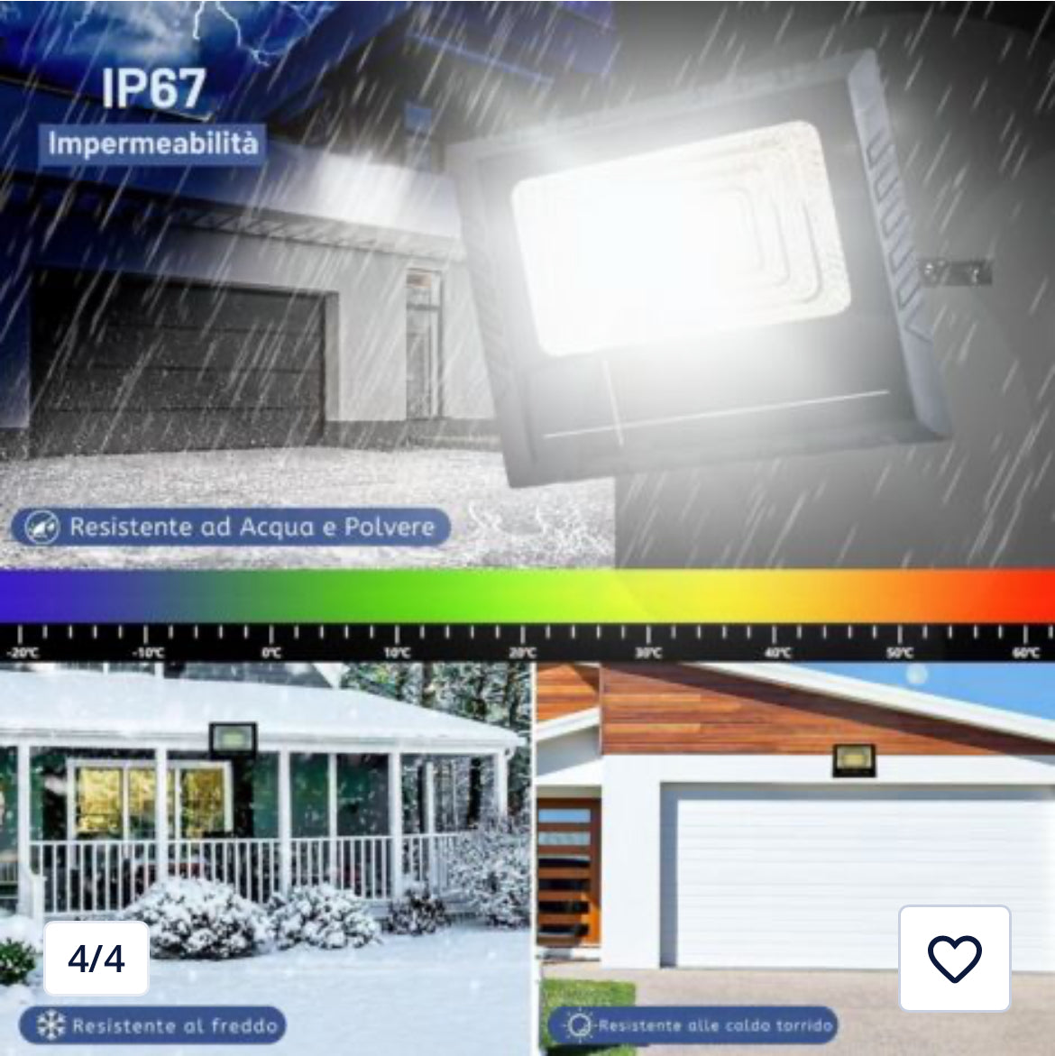 Faro Led 800w Pannello Solare Luci Solari Giardino Faretto Crepuscolare Esterno