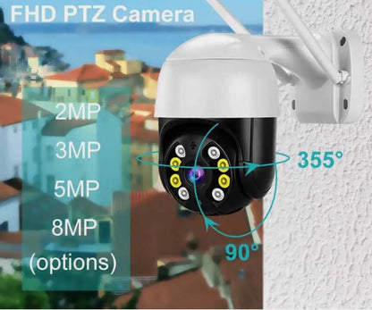 Telecamera PTZ 4K WiFi 5GHz IP67 | IP Camera Esterna con Audio Bidirezionale