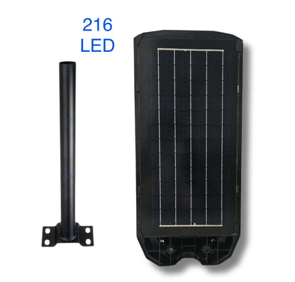 Lampione LED 400W Solare Stradale Sensore Crepuscolare Telecomando Pannello 216 Led
